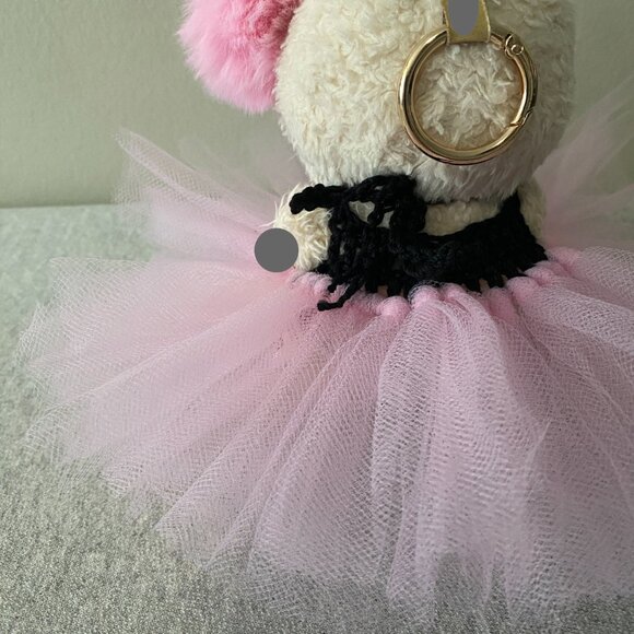 Handmade Crochet Black Pink Ballerina Princess Tutu for 17cm Doll 2-Piece Set - Picture 6 of 7